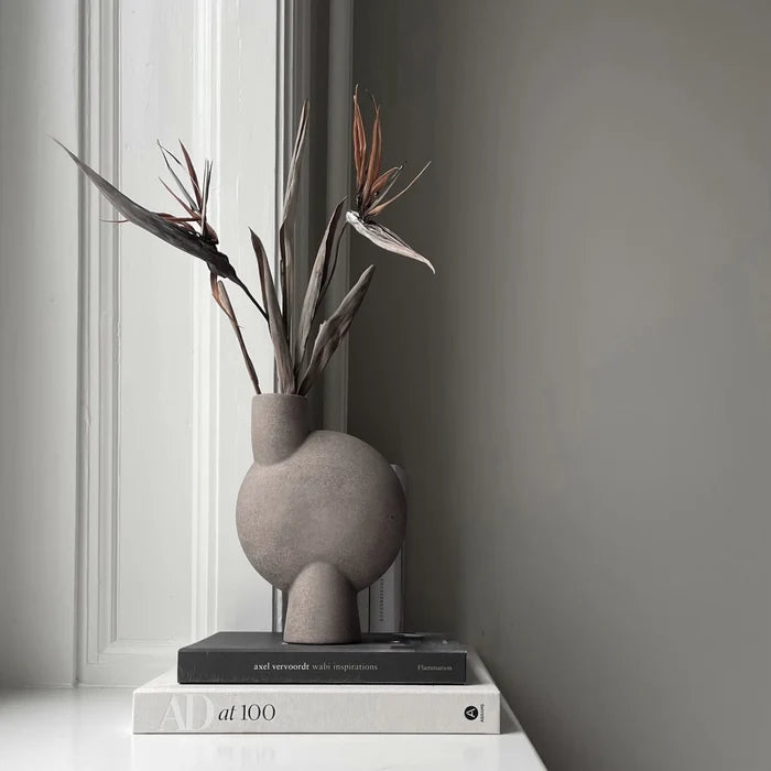 SPHERE VASE BUBL, MEDIO - TAUPE