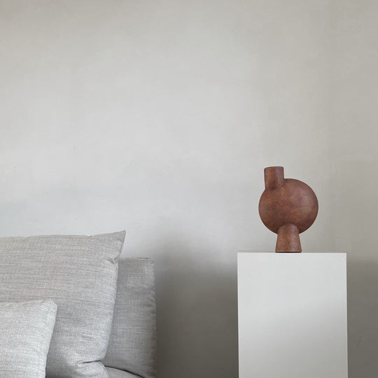 SPHERE VASE BUBL, MEDIO- TERRACOTTA