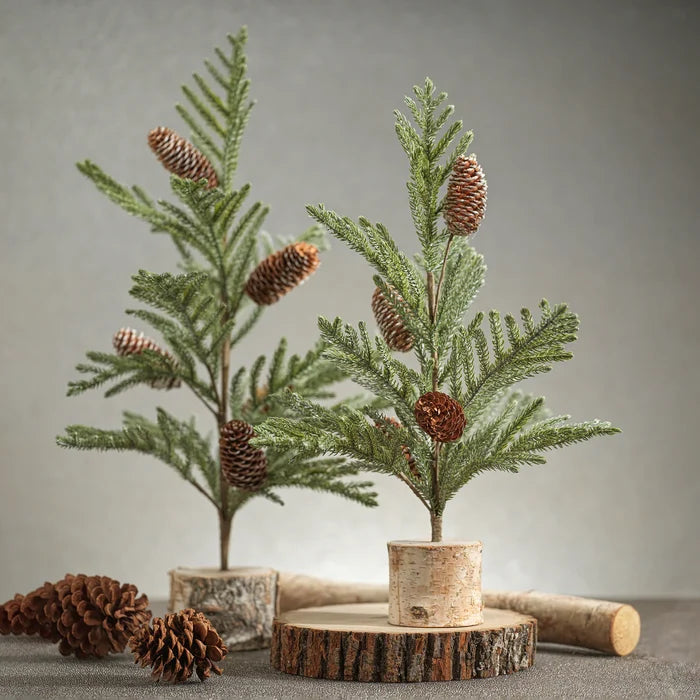 SPRUCE TREE WITH SMALL PINECONES 14"