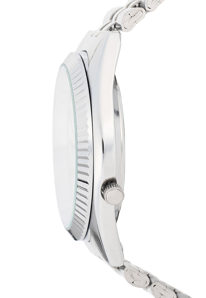 Valentino Stainless Steel Strap Analog Watch for Men 20122569-SILVER DIAL-Watch Portal Philippines