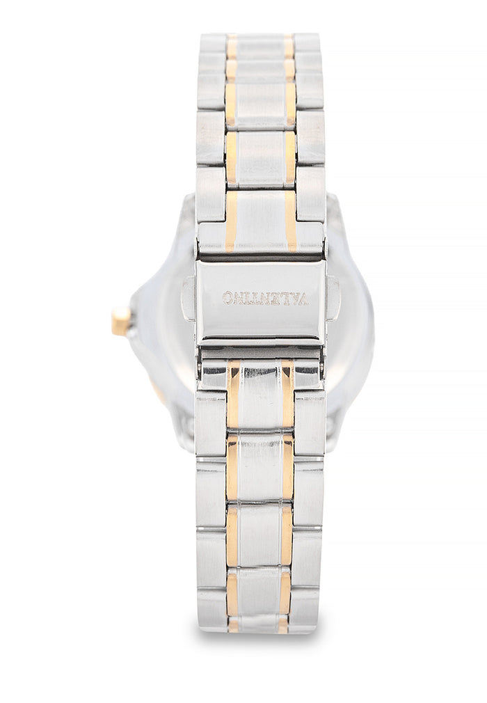 Valentino Stainless Steel Strap Analog Watch for Women 20122485-TWO TONE-WHITE DIAL-Watch Portal Philippines
