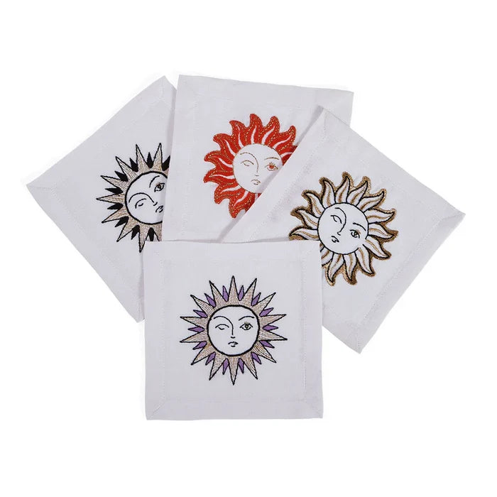 SUN COCKTAIL NAPKINS - SET OF 4