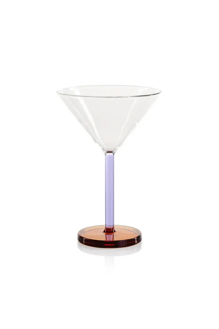 VEGLIA MARTINI GLASS - LILAC AND AMBER (SET OF 4)