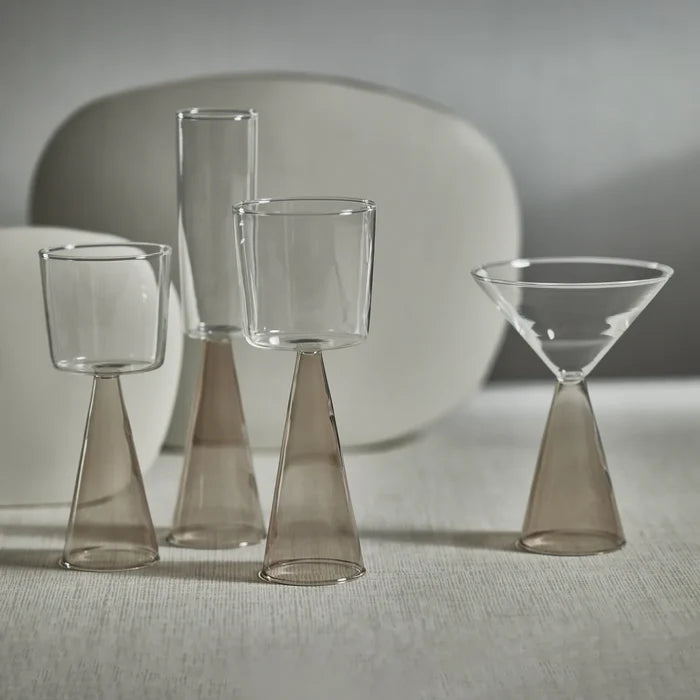 VENETO GLASS-SMOKE-MARTINI GLASS (SET OF 4)