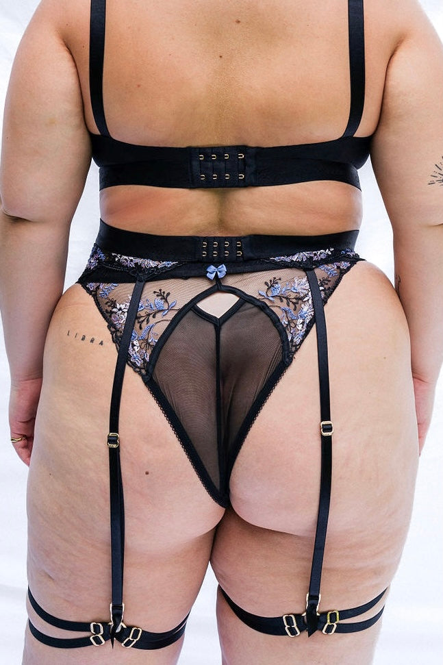 LILUNDERWEAR Euphorik Porte-Jarretelles Noir - porte-jarretelles vue ensemble