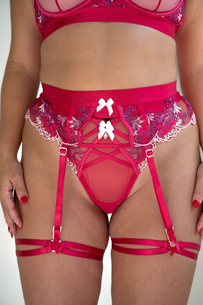 LILUNDERWEAR Euphorik Porte-Jarretelles Rose - porte-jarretelles détail