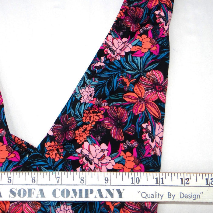 Venus Womens Floral V Neck One Piece Swimsuit Multicolor Ruched Size 164