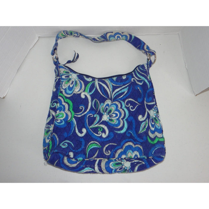 Vera Bradley Provencal Blue Green Floral Quilted Cotton Shoulder Bag 38727