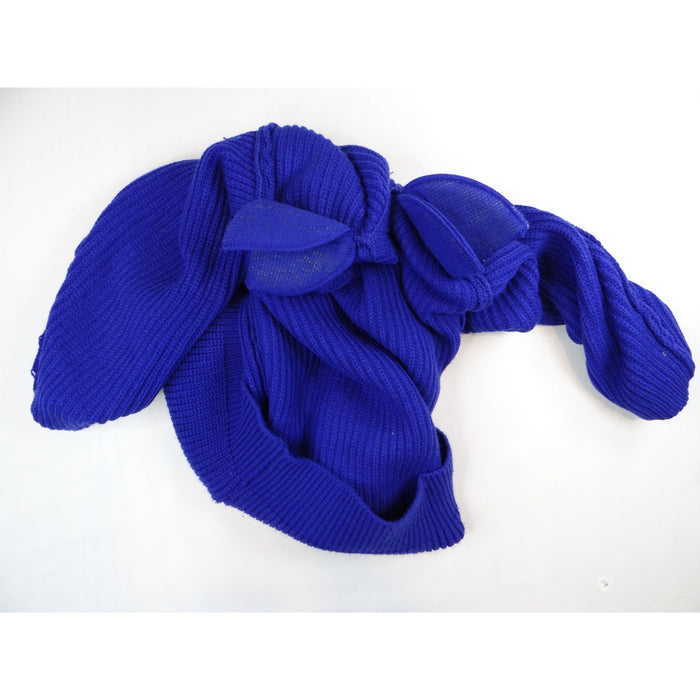 Vintage Little Lisa Ltd Royal Blue Ribbed Knit Sweater Long Sleeve Women's Med5