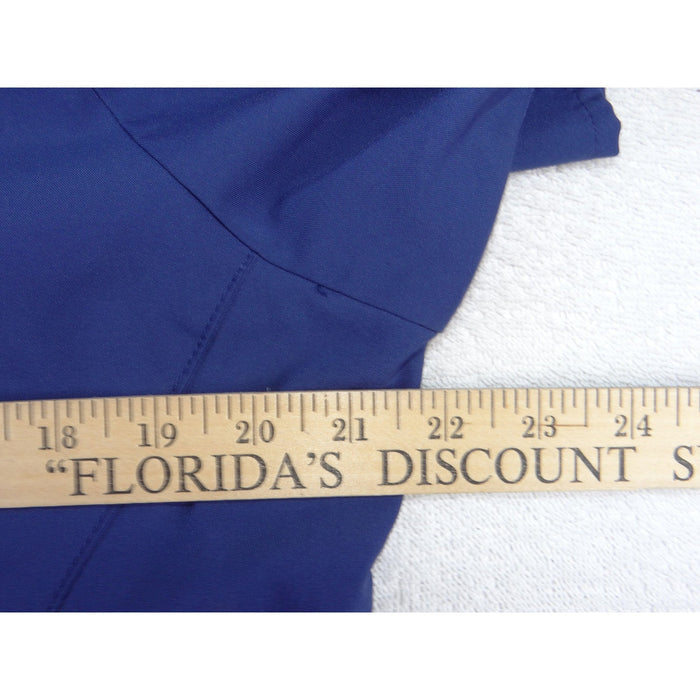 Womens WonderWink W123 Royal Blue V Neck Scrub Top Medical Uniform Short Sleeve4