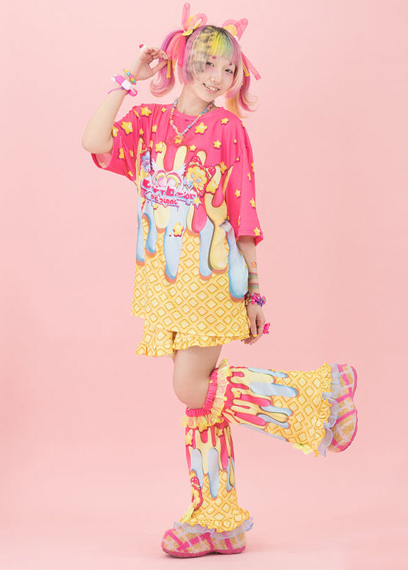 ACDC Rag Yen Cottbabe Melting Ice Cream Oversize Tee — detail shot 5