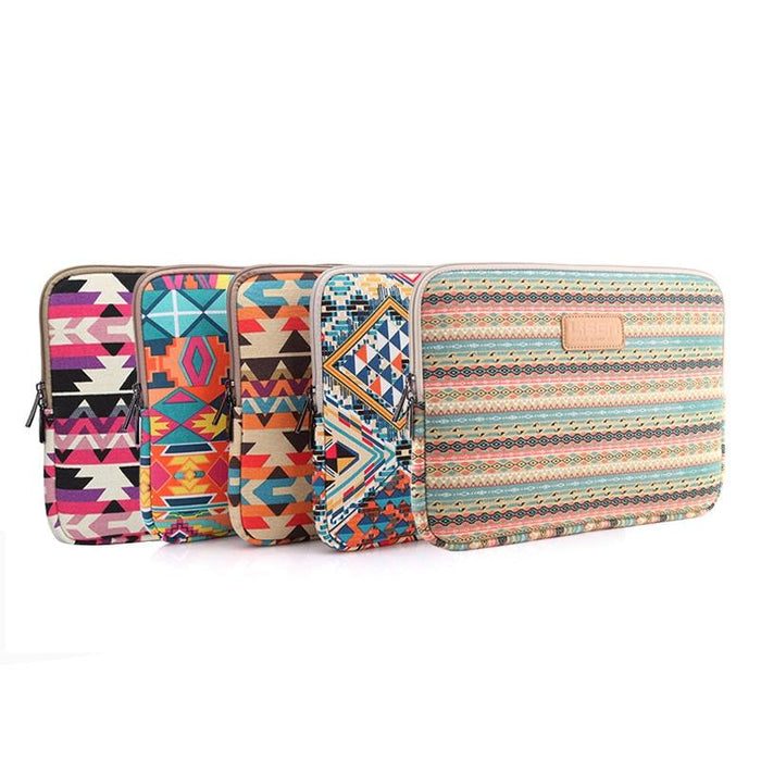 13 Inch Lingge Laptop Liner Bag - Pattern Design - Green Pattern Diamond Lattice