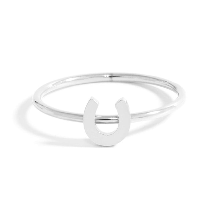 18K Gold PVD Stainless Steel Horseshoe Stacking Ring
