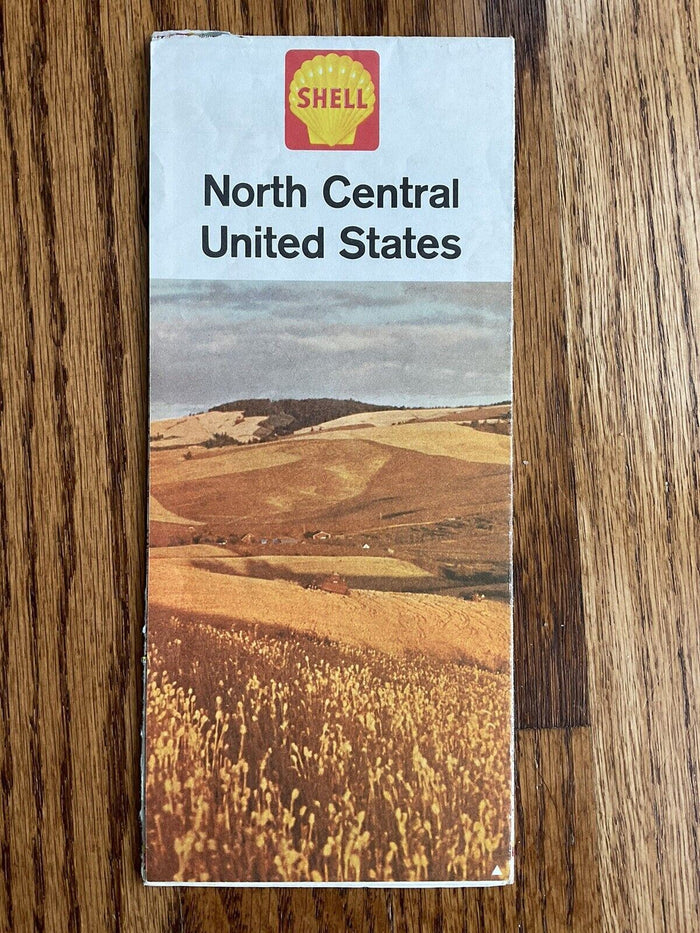 1963 Shell North Central United States Highway Transportation Travel Road Map