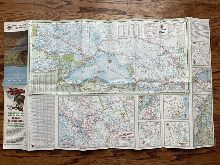 1965 Texaco Ontario Canada Highway Transportation Travel Road Map