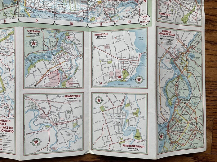 1965 Texaco Ontario Canada Highway Transportation Travel Road Map