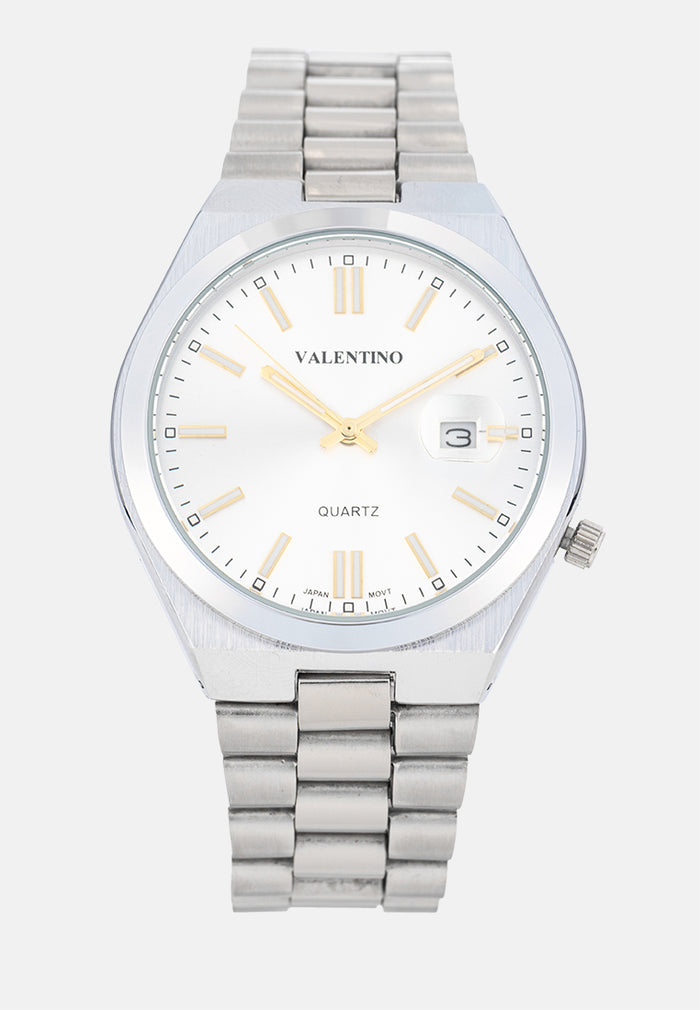 Valentino 20122585-SILVER DIAL Analog Stainless Band Watch for Men-Watch Portal Philippines
