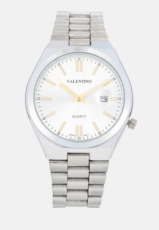 Valentino 20122585-SILVER DIAL Analog Stainless Band Watch for Men-Watch Portal Philippines