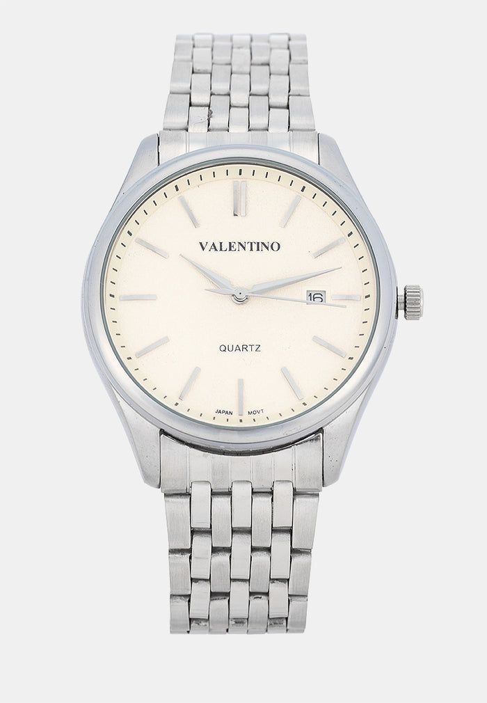 Valentino 20122586-CREAM DIAL Analog Stainless Band Watch for Men-Watch Portal Philippines