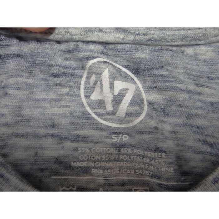 47 Brand Tampa Bay Lightning NHL Shirt Womens Small Gray Blue Space Dye Tee 39912