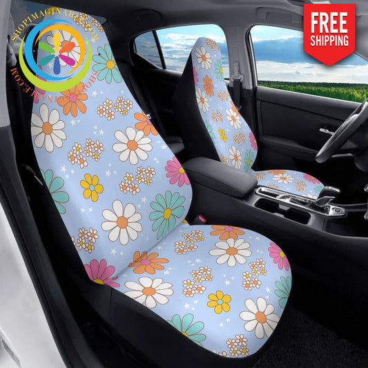 80S Retro Floral Car Seat Covers