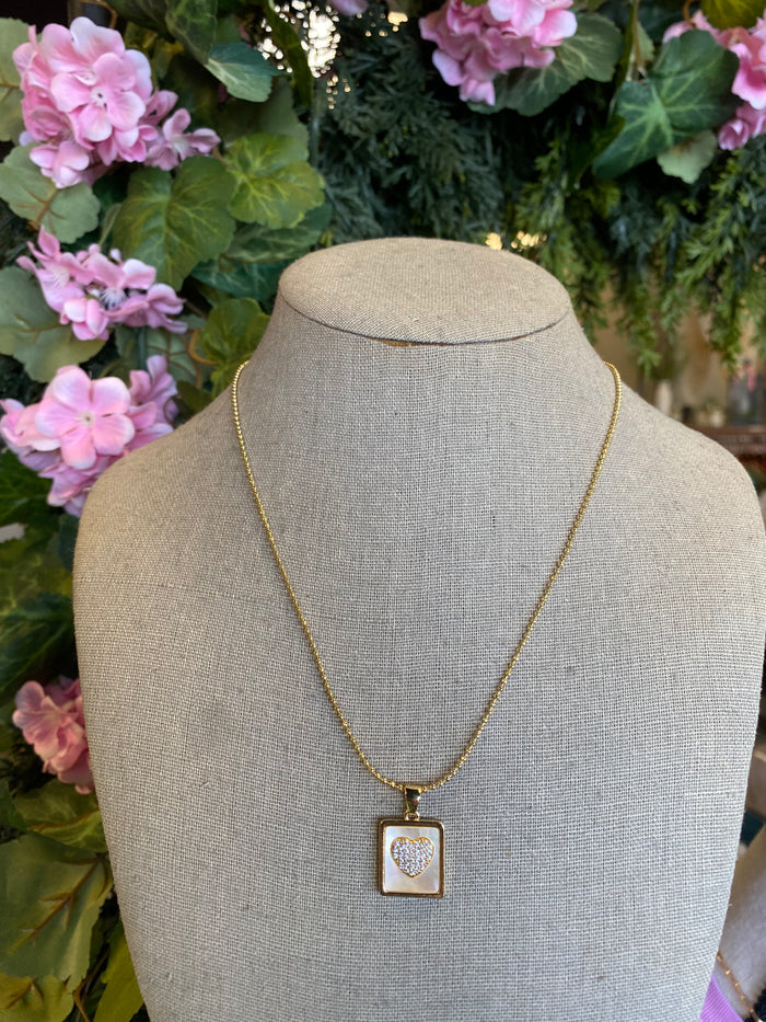Epoxy Pendant Necklace with Rhinestone Options {Cross & Heart}