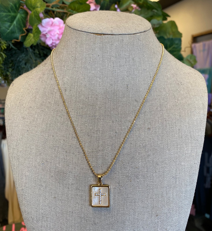 Epoxy Pendant Necklace with Rhinestone Options {Cross & Heart}