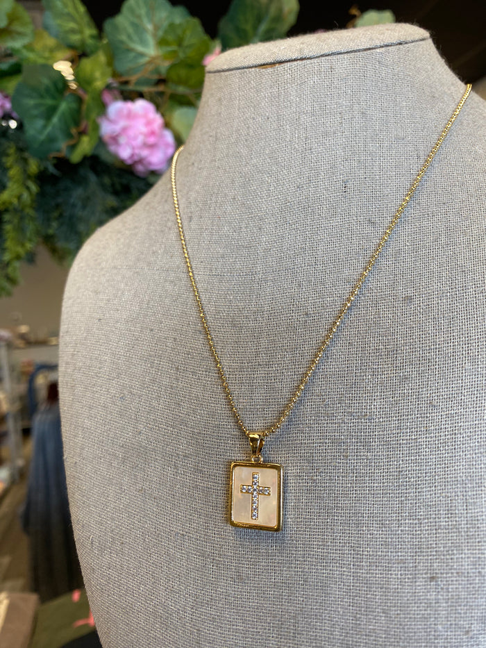 Epoxy Pendant Necklace with Rhinestone Options {Cross & Heart}