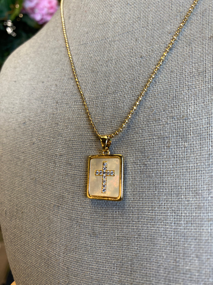 Epoxy Pendant Necklace with Rhinestone Options {Cross & Heart}