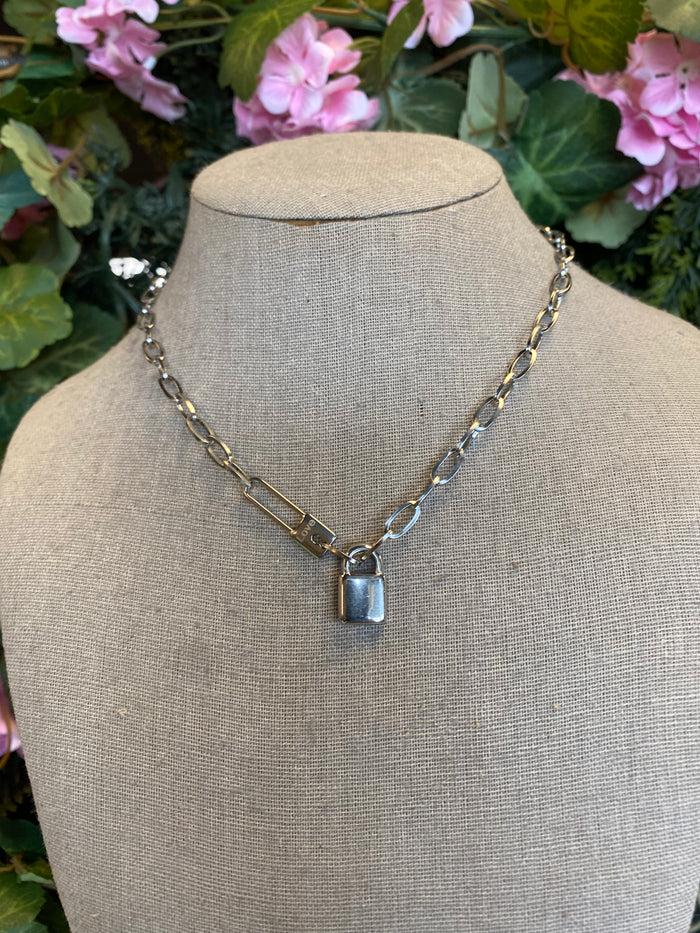 Lock & Clip Chain Necklace