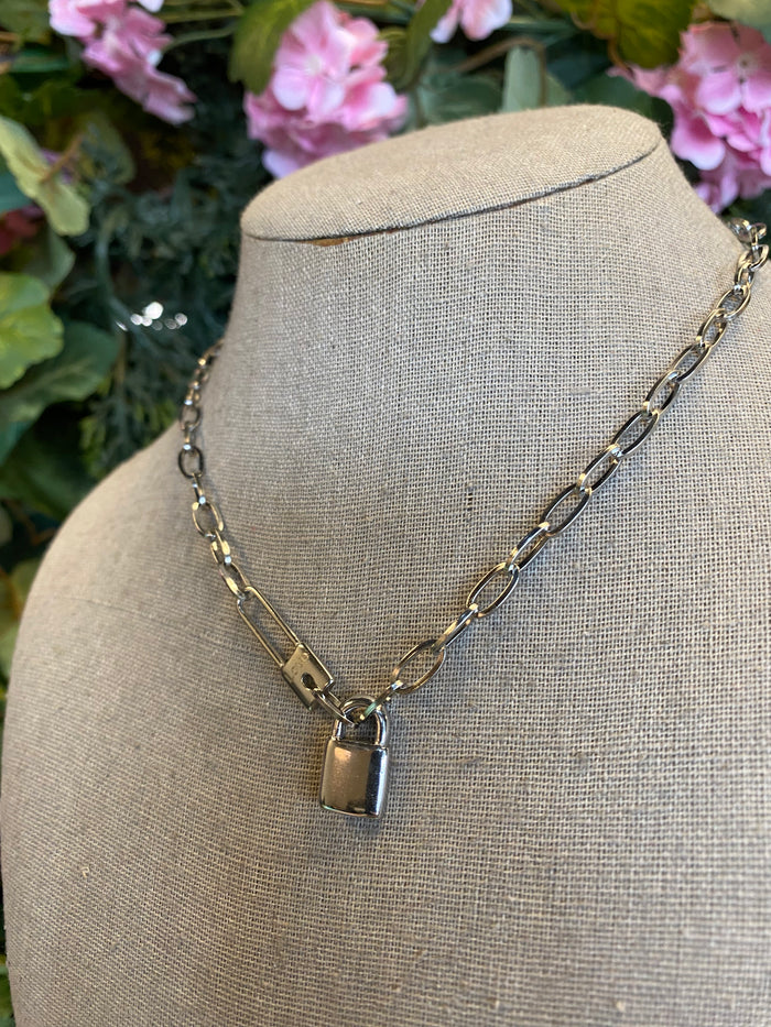 Lock & Clip Chain Necklace