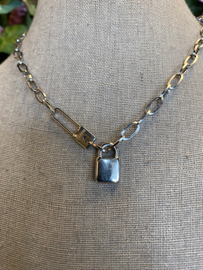 Lock & Clip Chain Necklace