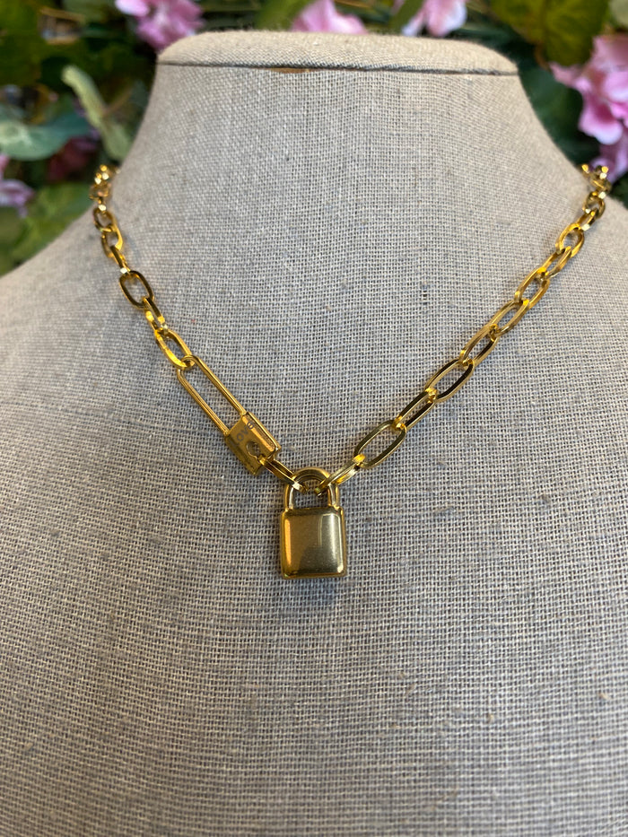 Lock & Clip Chain Necklace