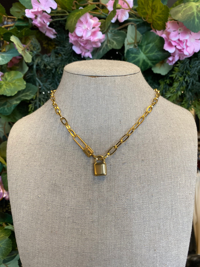 Lock & Clip Chain Necklace