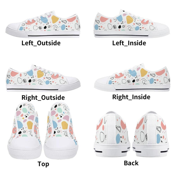 Abstract Pastels Ladies Canvas Shoes