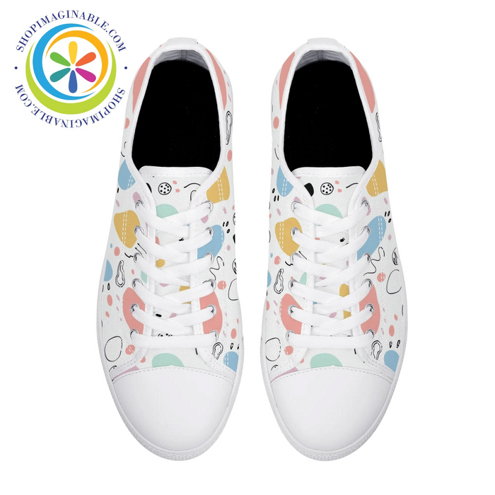 Abstract Pastels Ladies Canvas Shoes