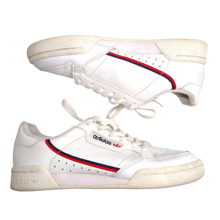 Adidas Continental 80 White Navy Red Leather Sneakers Mens 5.5 Womens 6.50