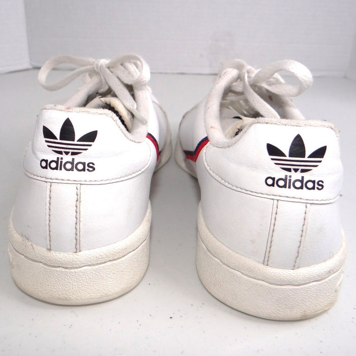 Adidas Continental 80 White Navy Red Leather Sneakers Mens 5.5 Womens 6.54