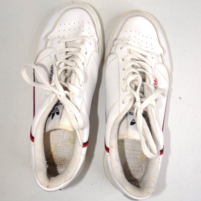 Adidas Continental 80 White Navy Red Leather Sneakers Mens 5.5 Womens 6.55