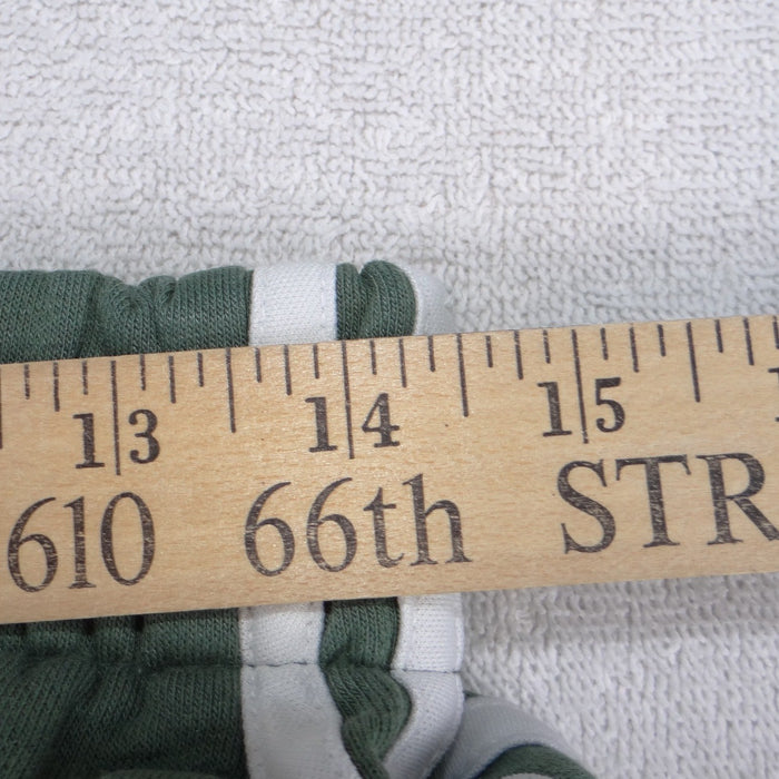 Adidas Mens 3 Stripe Fleece Jogger Sweatpants Green White Logo4