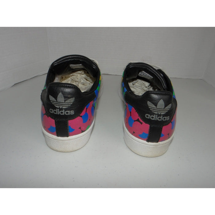 Adidas Superstar Pride Mens 10.5 White Multicolor Polka Dot Shoes CM78026