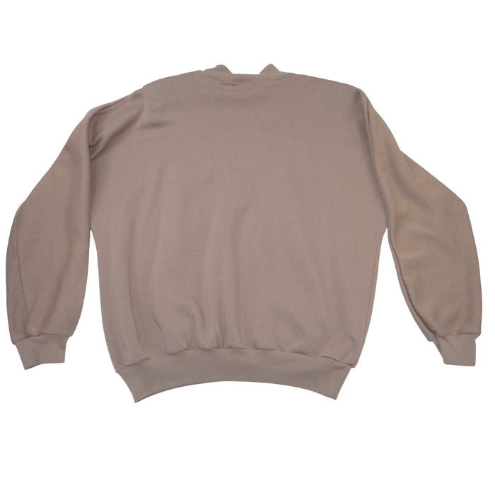 Adolfo Sport Vintage Mock Neck Sweatshirt Taupe Pink Floral Embroidered Medium2