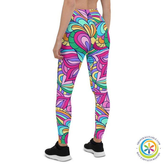 Adult Coloring Doodle Leggings-ShopImaginable.com