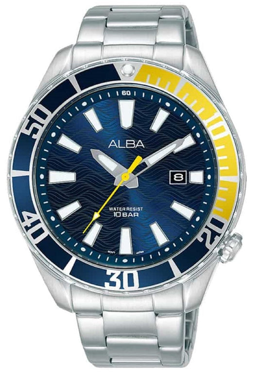 Alba Active Analog Stainless Steel Strap Watch for Men AG8K25X1-Watch Portal Philippines