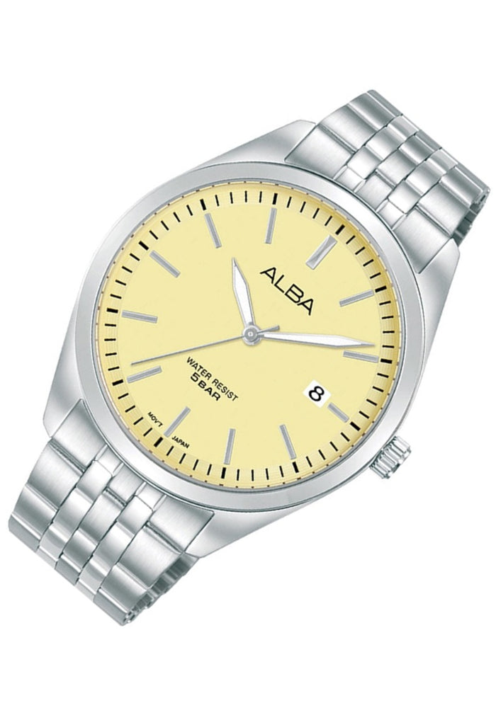 Alba Active Luminous Dial Analog Stainless Steel Strap Watch for Men AS9S21X1-Watch Portal Philippines