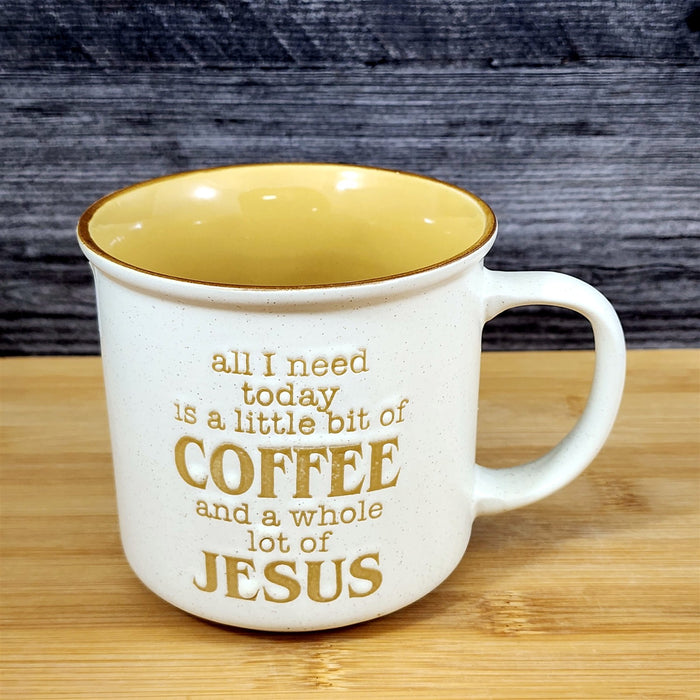 All I Need Is Coffee and Jesus Christian Humor Coffee Mug Tea Cup by Blue Sky