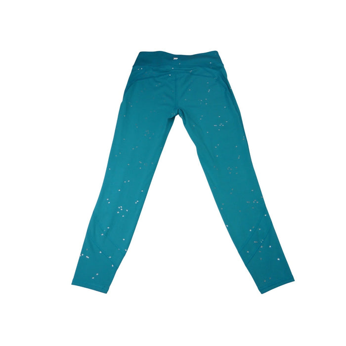 All In Motion Teal Star Print Athleisure Leggings Size XL 14 162