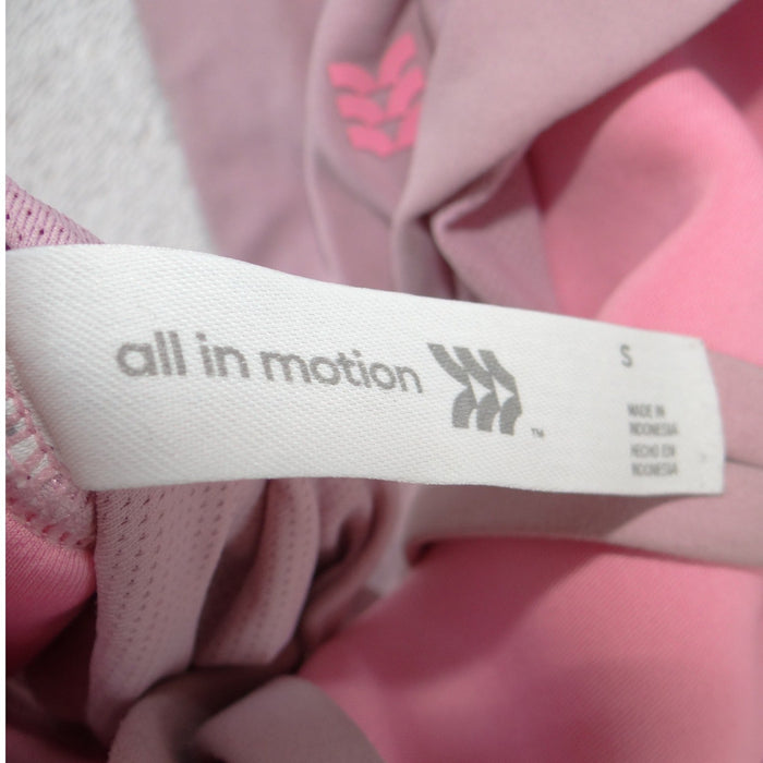 All In Motion Womens Mauve Pink Double Strap V Neck Sports Bra Size S1