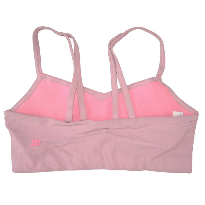 All In Motion Womens Mauve Pink Double Strap V Neck Sports Bra Size S2