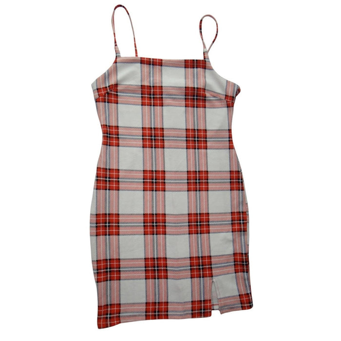 Almost Famous Women's Plaid Dress   Spaghetti Strap0